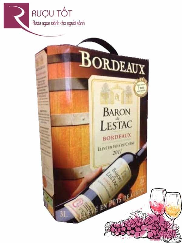 Vang Bịch Bordeaux Baron De Lestac 3 lít