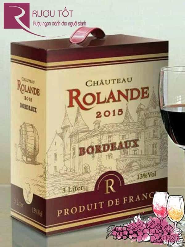 Vang bịch Pháp ROLANDE Bordeaux 3 Lít Thượng hạng
