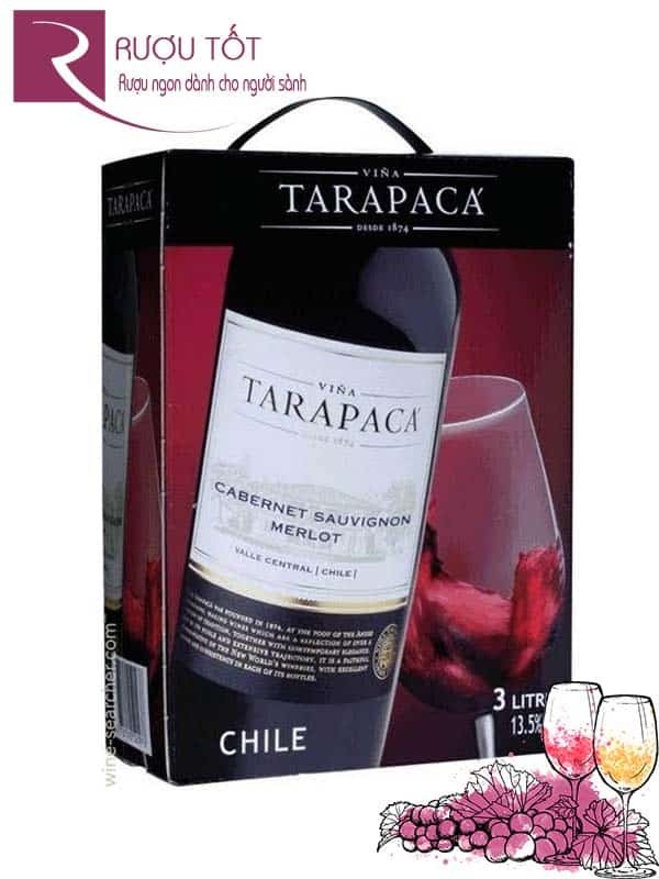 Vang Chile Bịch Tarapaca 3 lít Thượng hạng