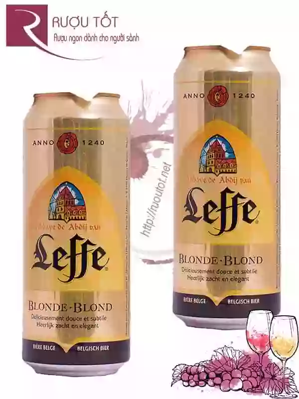 Bia Leffe Vàng Blond lon cao 500ml 6,6% nhập khẩu Bỉ