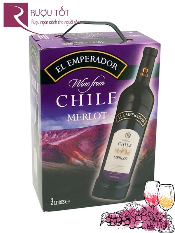 Vang Chile El Emperador Merlot (bịch 3L) Thượng hạng