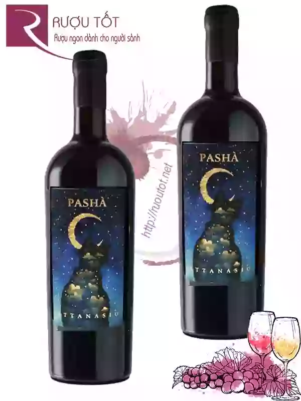 Rượu vang Pasha Attanasio hình con Mèo