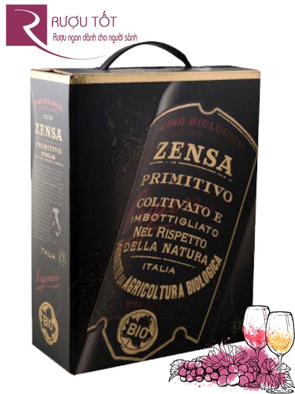 Rượu vang Zensa Primitivo Organic Puglia IGT 3L